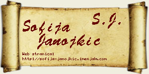 Sofija Janojkić vizit kartica